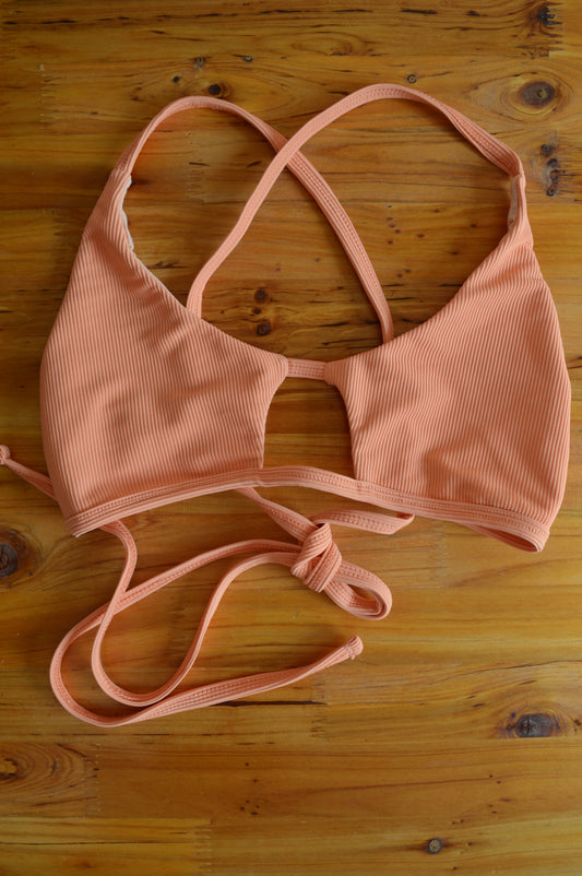 The Ribbed Peach Top