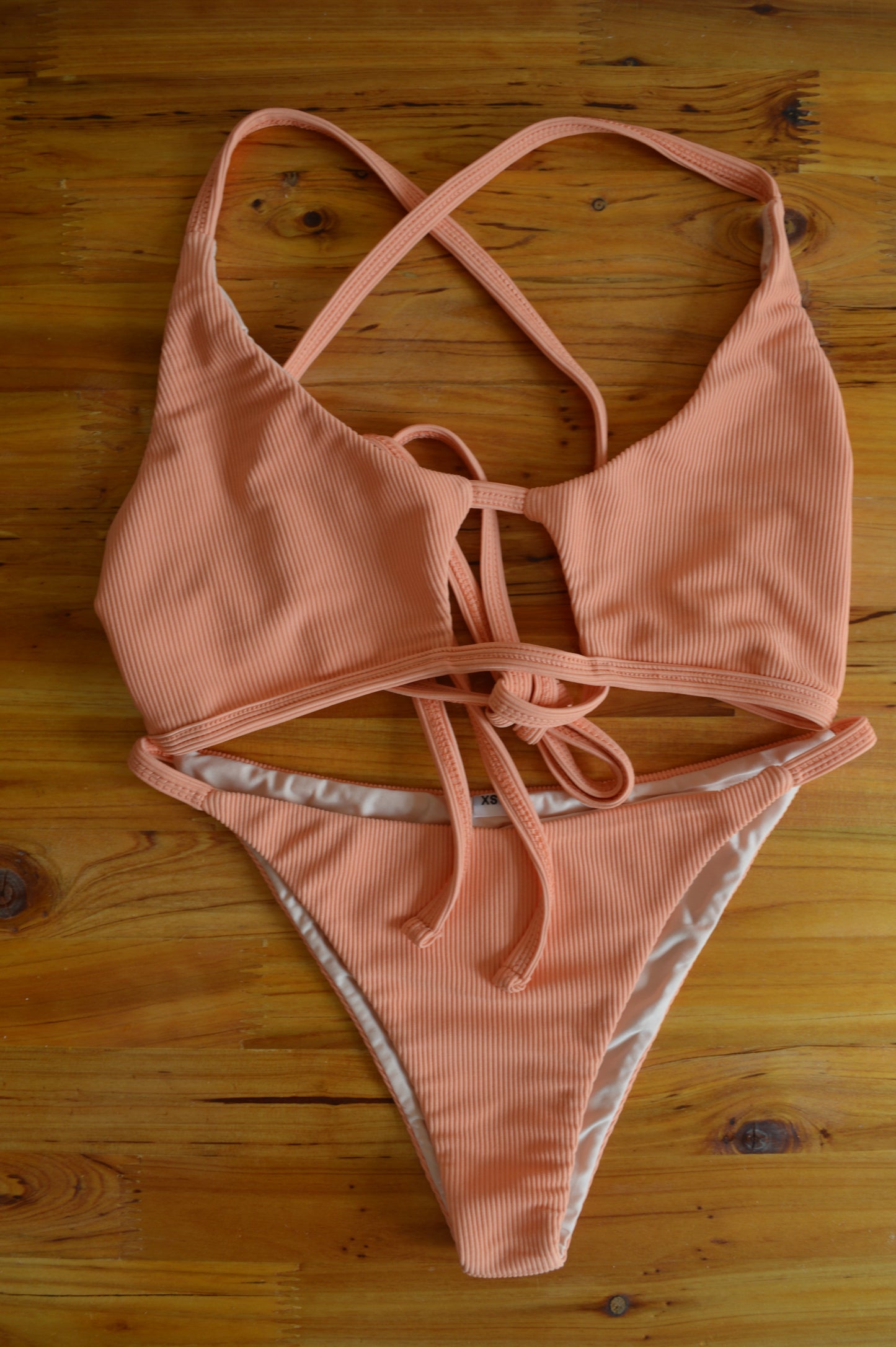 The Ribbed Peach Top