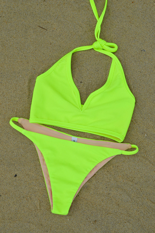 The Ribbed Neon Top